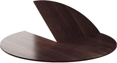 Opvouwbaar Tafelblad - Tafelverlengstuk Rond - Extra Ruimte Creëren - Veilige Verborgen Scharnieren - 150 cm Diameter - Bruin