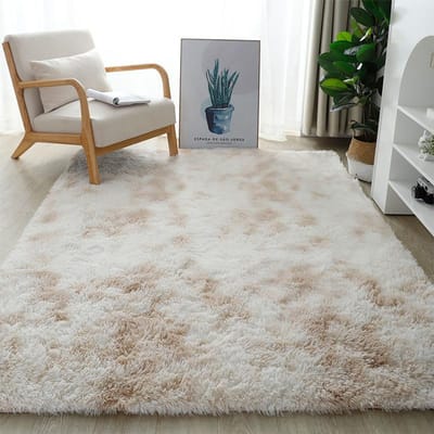 Tapis à poils longs Peluche Lavable en machine Antidérapant Insonorisant Épaissi Salon Table basse Couverture Chambre Tatami Baie vitrée Tapis de sol 40 * 60 cm (1.0)
