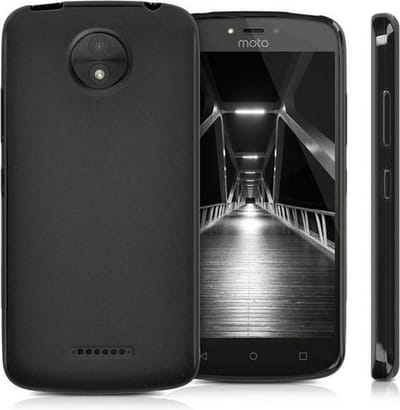 Geschikt voor Siliconen tpu case Motorola Moto C zwart hoesje