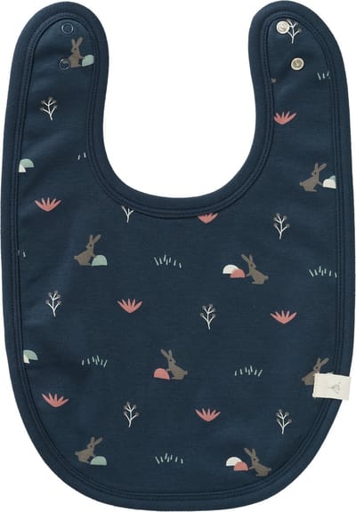 Fresk Slabbetje Jongens - Kraamcadeau – Spuugdoekje – Kwijldoekje - Donkerblauw - Rabbit Mood Indigo