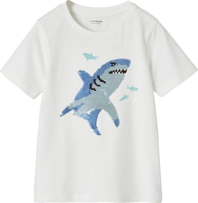 Vertbaudet Jongensshirt met motief in omkeerbare pailletten Basics