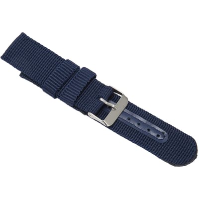 Bracelet de Montre en Toile 22mm Bracelet de Montre de Remplacement à Libération Rapide en Toile pour Hommes et Femmes Bleu black