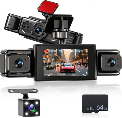 Dashcam - 360° - 3 inch - 1080P met G-sensor en Achteruitrijcamera