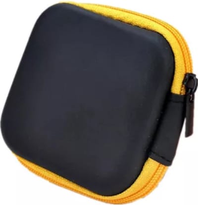 Oortjes opberg hoesje - Case - Etui - Organizer - Voor oordopjes en laadkabels - USB - Geel
