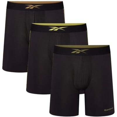 Reebok RBK sportboxershorts lang Hutton-zwart-S