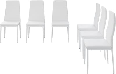 Vicco Grand Eetkamerstoel – 42.5 x 48 cm Set van 6 Wit