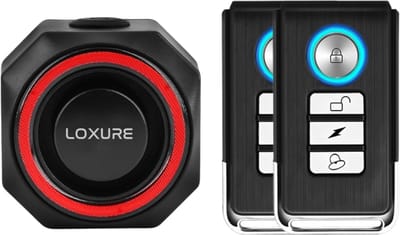 Loxure Fietsalarm+ Licht met Bevestigingsset en 2 Afstandsbedieningen - 3D-sensor - 3 Geluidssterktes - Lichtflitsen - Waterdicht - USB-C oplaadbaar