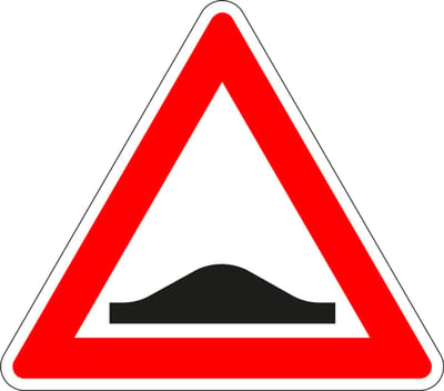 Verkeersdrempel bord - kunststof - J38 300 mm