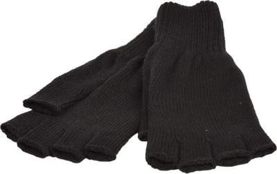 P&T Heren Handschoenen Zonder Vinger Toppen - Zwart - Maat 9