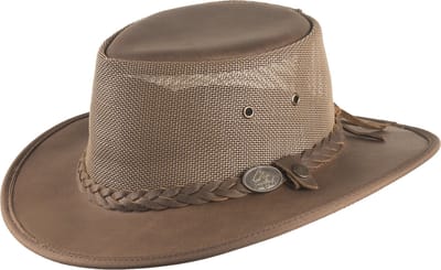 Scippis hoed – Brandon – Leren zomerhoed met mesh kroon – Ademend & stijlvol voor warme dagen