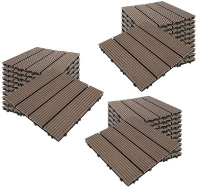 33 Composiet Vlondertegels 3m² Met Kliksysteem Voor Terras en Balkon
