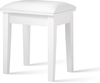 Moderne make-up kruk - Vierkante kaptafel kruk - Gewatteerde pianokruk - 51x38x24cm - Zitmeubel - Voor slaapkamer en woonkamer Zwart