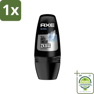 1 x Axe - Deodorant Roller - 48hrs Anti Sweat - Ice Chill - Anti-transpirant - 50 ml - Axe Ice Chill Deodorant Roller - Antitranspirant - Zweetbevochtiging - Frisse Geur - 48 Uur Bescherming