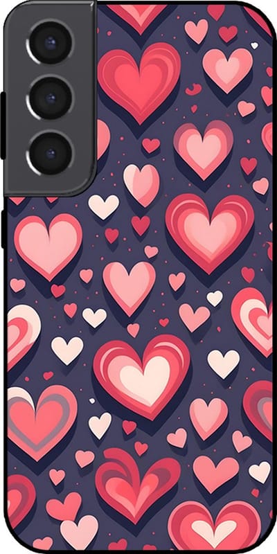 Smartphonica Telefoonhoesje Geschikt voor Samsung Galaxy S22 met Hartjes Opdruk - TPU Backcover Case With Heart Design geschikt voor Samsung Galaxy S22
