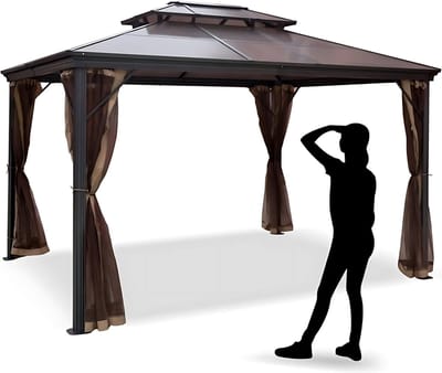 Luxe paviljoen - 3x3M - Weerbestendig - Prieel - Partytent - Gazebo - Pergola - Aluminium Frame - Polyester Doek
