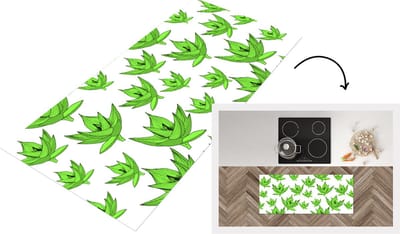 Keukenloper - Loper keuken - Aloë Vera - Patronen - Planten - 120x50 cm - Keukenloper vinyl