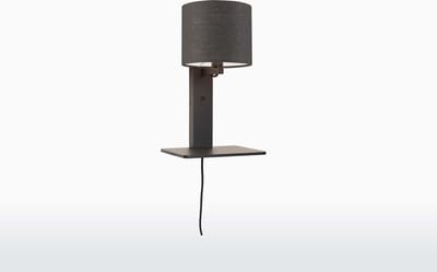 GOOD&MOJO Wandlamp Andes - Bamboe Zwart/Donkergrijs - 19x24x36cm - Binnen Scandinavisch,Bohemian