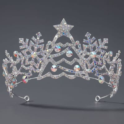Kroon voor dames-Prinsessenkroon-Diadeem-Kroon-Strass-Elegant en Duurzaam - Geschikt voor Verschillende Gelegenheden-Haarsieraad-Stijl 32
