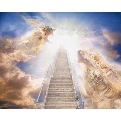 Diamond Painting Cross Stitch Kit  Angel & Heaven  afbeelding voor diamantborduurwerk 20X30CM
