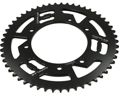 Doppler achtertandwiel Derbi Senda X-treme, X-Race 53 tands zwart