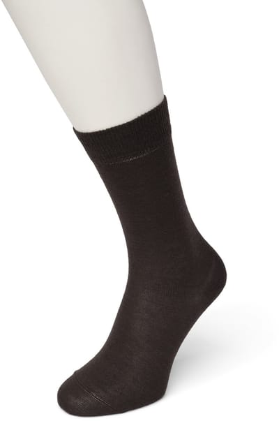 Bonnie Doon Wol/Katoen Sok Donker Bruin Dames maat 35/38 - Buitenkant 70% Fijne Wol - Binnenkant Katoen - Niet irriterend - Heerlijk warm - Gladde Naden - Zeer Comfortabel - Wollen sokken - Donkerbruin - Dark Brown - BD631402.106