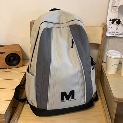 Basisschool Meisjes  Middelbare School Jongens  Contrasterende Rugzakken  Rugzakken  Trendy gray