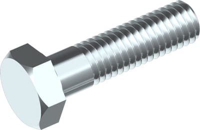 Borstbout/ bout M6x90 verzinkt 8.8 - DIN931 - per 10 stuks los in een zakje
