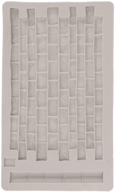 Dailygoods- Bakvorm Siliconen - 3D Bakstenen Muur Mal - Fondant Textuurmat - DIY Kaars/Zeep - Eenvoudig te gebruiken - 11,5 x 20 x 1,2 cm