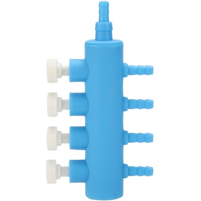 Vanne d'air d'aquarium réglable en plastique diviseur de débit d'air d'oxygène pour aquarium pour équipement de dioxyde de carbone Type 1 white