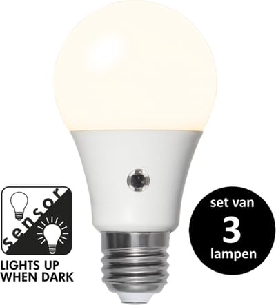 Lamp met schemersensor - 4.8W - set van 3