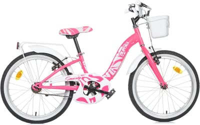 Kinderfiets 20 inch - Stadsfiets Meisjes - Stedelijke Mobiliteit - Remmen op stuur - 140x90x18 cm - Fuchsia