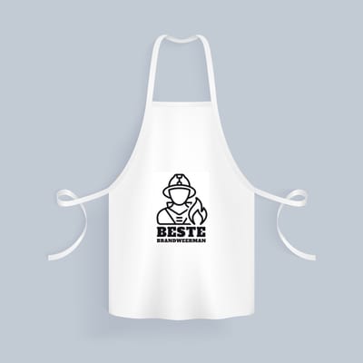 Akyol - beste brandweerman Keukenschort - Beste brandweerman - collega - cadeau - 82 bij 71 cm