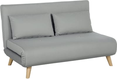 Slaapbank - Uitklapbaar - Slaapstoel - Logeerbed - Zetelbed - Slaapfauteuil - Vouwbed - 2 persoons - Zeer comfortabel - Lichtgrijs