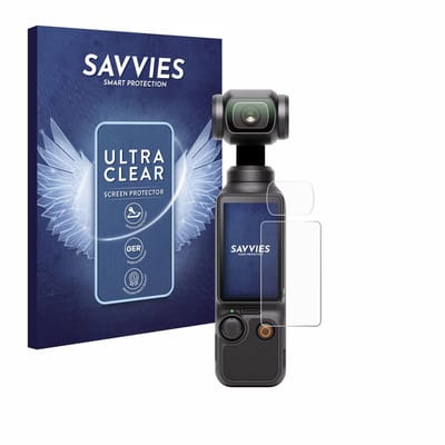 Savvies - Screenprotector voor DJI Osmo Pocket 3 (Display + Lens) - Folie Beschermfolie transparant 18 Stuks