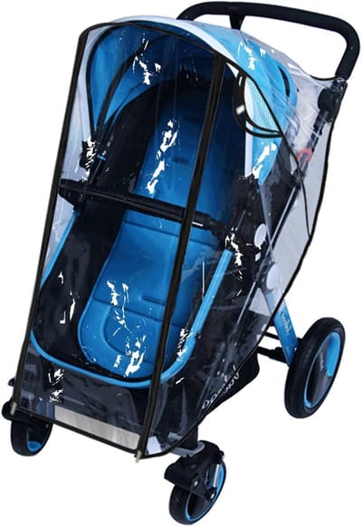 Weerbestendige Regen- en Windbescherming voor Buggies - Universele Afdekking van Duurzaam EVA Plastic tegen Regen, Koude en Stof