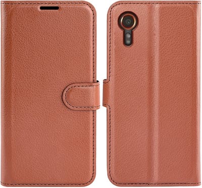 Coverup Hoesje - Geschikt voor Samsung Galaxy Xcover 7 Hoesje - Coverup Book Case - Bruin