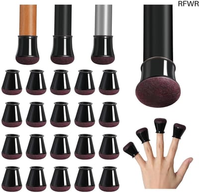 RFWR® Siliconen Stoelpootdoppen voor Vloerbescherming - Set van 20 Stuks