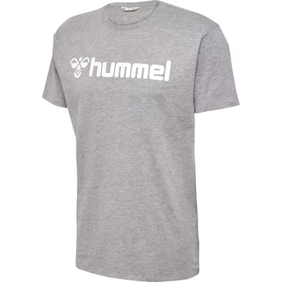 hummel Mannen T-Shirt Normale Pasvorm Stretch Ronde Hals Logo Sport Shirt