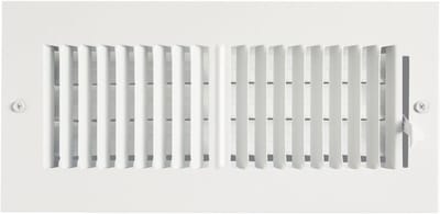 Ventilatierooster met Demper 4x10 cm voor Muur of Plafond - Ideaal voor HVAC-systemen