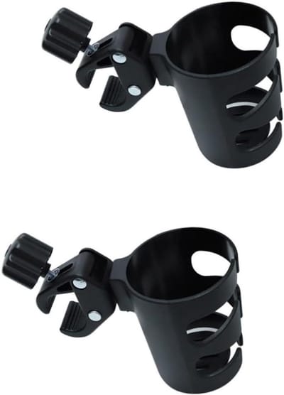 ifundom 2 Stuks houder van kinderwagen bekerhouder accessoires jr buggy bidonhouder voor kinderwagen bekerrek voor kinderwagens wandelwagenhouder pp kunststof Black