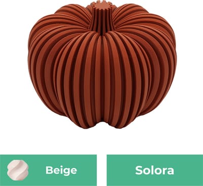 Solora pompoen beeld – Decoratief beeld - Beige - 3d geprinte beeld – Herfst woondecoratie - 10CM