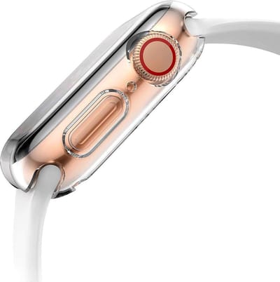 Apple Watch Siliconen Case - Transparant - 44mm - 360 bescherming