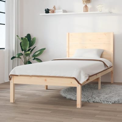 Houten Bedframe - Slaapmeubel Grenen - Ontspannen Slapen - Stabiel Hoofdeinde - 100x200 cm - Bruin