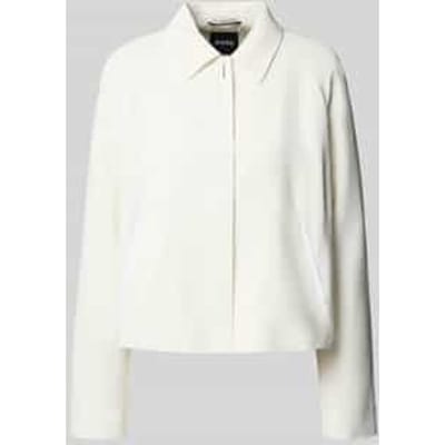 Regular fit korte blazer van pure viscose