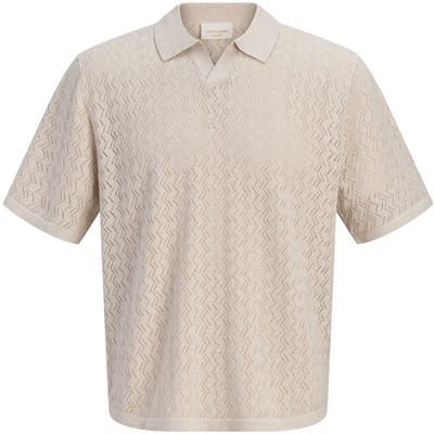 JACK&JONES - JORTYLER KNIT SS SPLIT NECK POLO SN JNR - Jongens - Polo's