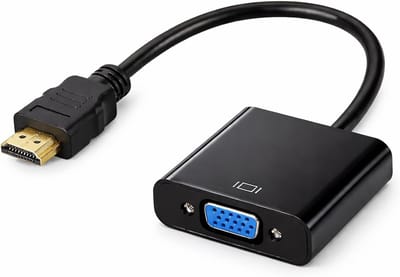 HDMI VGA Adapter - Converter Kabel - Beeld Vergroten - Unidirectionele Conversie - Compact Ontwerp - Zwart