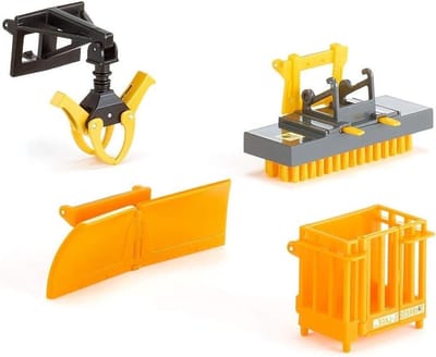 Voorlader Accessoires - Aanbouwdelen - Boerderij Spelen - 4-delige set - Schaal 1:32 - Oranje
