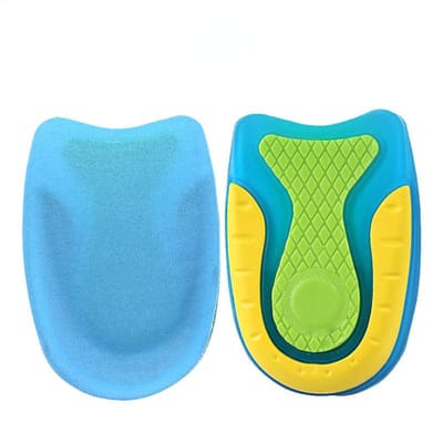 Siliconen gel inlegzolen voor hiel Halve inlegzolen Schokabsorptie Comfortabele inlegzolen Gel Zachte hielinzetstuk Schoenpads S green