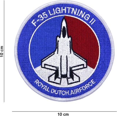 101 Inc Embleem Stof F-35 Lightning Ii Royale Dutch Airforce  5058