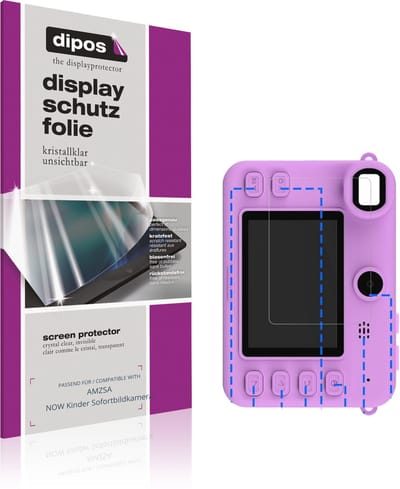 dipos – 4x Beschermfolie geschikt voor AMZSA NOW Kinder Sofortbildkamera | Krasbestendige & heldere Screenprotector Ultra-Thin